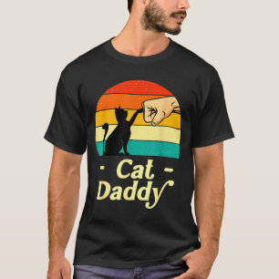 Lustiger Katzenpapa Vintage Katzenliebhaber Katzen T-Shirt