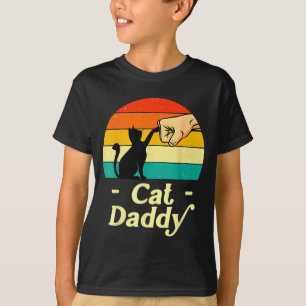 Lustiger Katzenpapa Vintage Katzenliebhaber Katzen T-Shirt