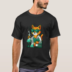 Lustiger Katzenwissenschaftler Chemie-Labor Humor T-Shirt
