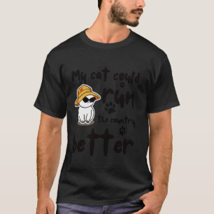 Lustiger Katzenwitz Politischer Sarkastischer Tier T-Shirt