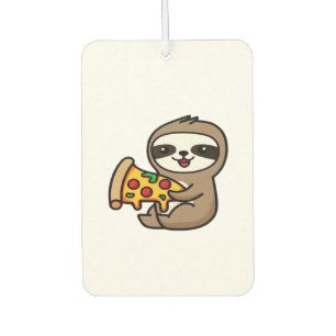 Lustiger Kawaii Chibi Faultier mit Pizza � Süße Ca Autolufterfrischer