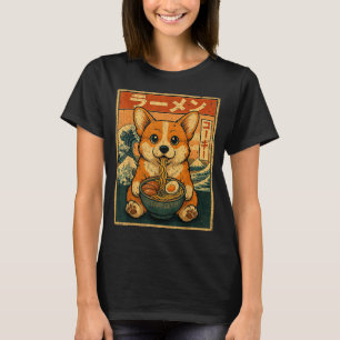 Lustiger Kawaii Ramen Corgi Japanische Nudeln Corg T-Shirt
