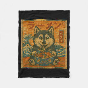 Lustiger Kawaii Ramen Husky Japanische Nudeln Husk Fleecedecke