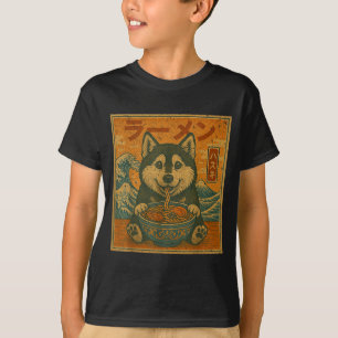 Lustiger Kawaii Ramen Husky Japanische Nudeln Husk T-Shirt