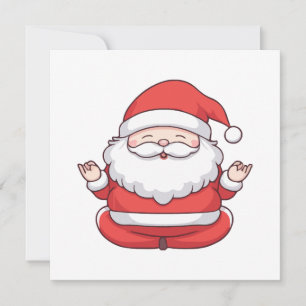 Lustiger Kawaii Weihnachtsmann Yoga Meditation