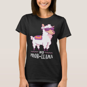 Lustiger Kein-Prob-Llama-Alpaka-Fan T-Shirt