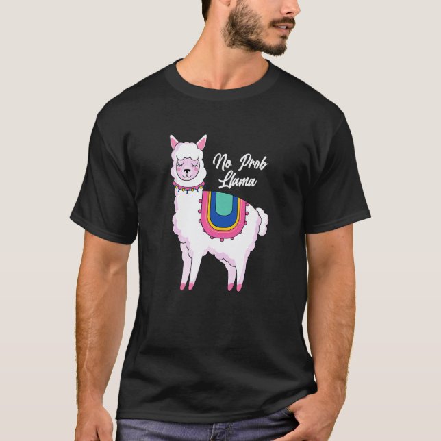 Lustiger Kein Problem-Llama T-Shirt (Vorderseite)