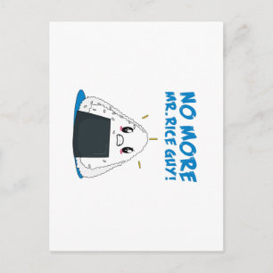 Lustiger Kein-Reis-Mehr-Typ Postkarte