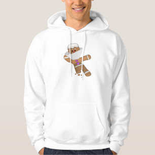 Lustiger Kerl, der sich selbst den Lebkuchenmann b Hoodie