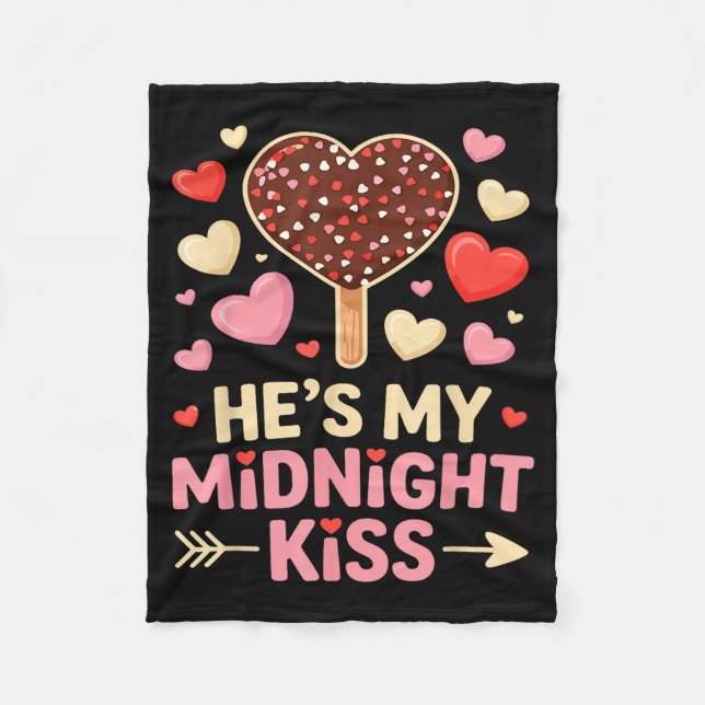 Lustiger Kerl, mein Mitternachtskuss, Valentinstag Fleecedecke (Vorderseite)