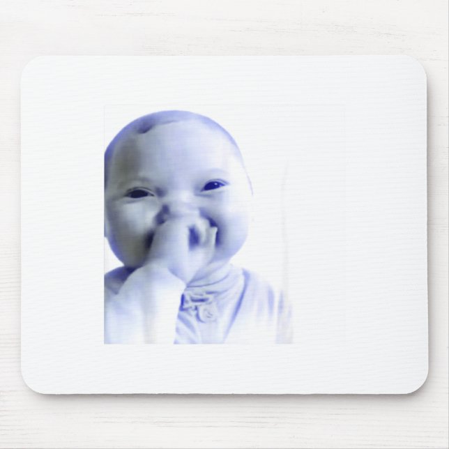 Lustiger KI-Baby-hält-Lachen-Meme  Mousepad (Vorne)