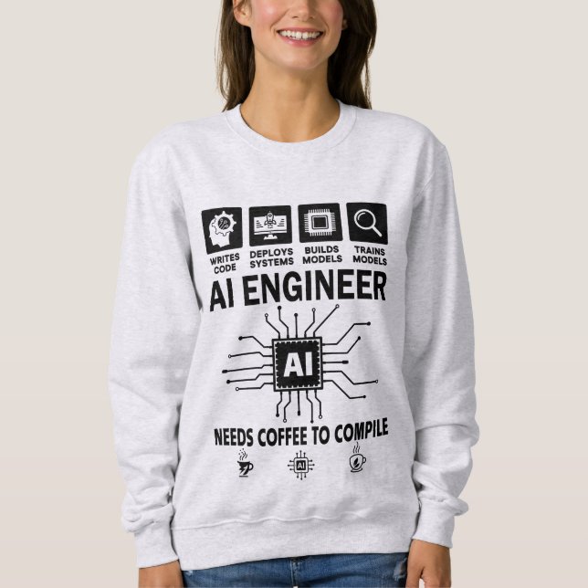 Lustiger KI-Ingenieur Code-Programmierer Entwickle Sweatshirt (Vorderseite)