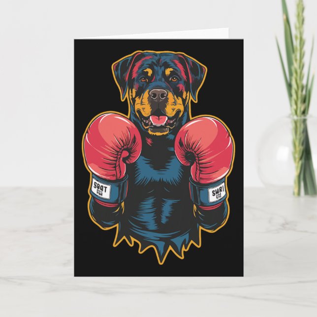 Lustiger Kickboxen- oder Boxen-Boxer-Labrador-Hund Karte (Vorderseite)