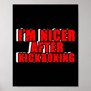 Lustiger Kickboxer-Kämpfer Kickboxen Mma Martial A Poster