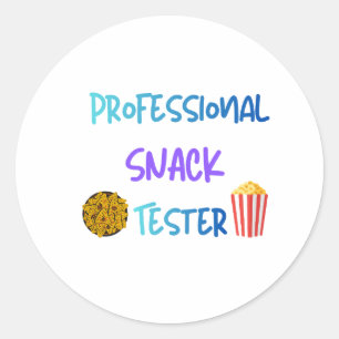 Lustiger Kinder-Experte für Snacktests Runder Aufkleber