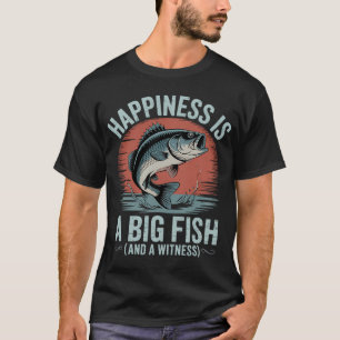Lustiger Kinder Retro Bass Angler Fischer T-Shirt