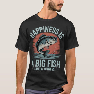 Lustiger Kinder Retro Bass Angler Fischer T-Shirt