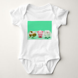 Lustiger Kindergarten-Tier-Kuh-Schwein-Schaf-T - Baby Strampler