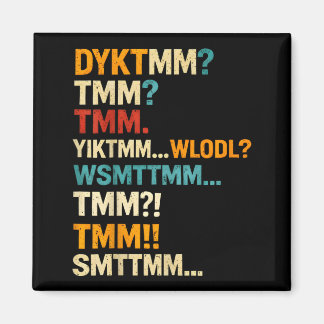 Lustiger Kinderreim Akronym Dyktmm Retro-Lettern Magnet