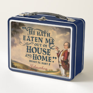 Lustiger Klassiker Retro-"Aus dem Haus gefressen"- Metall Brotdose