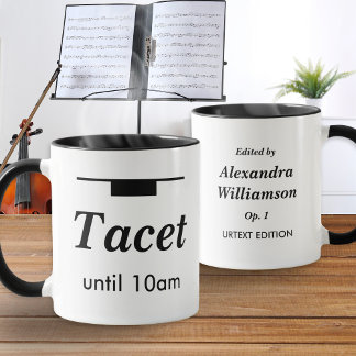 Lustiger Klassischer Musik Humor Tacet Morgenruhe Tasse