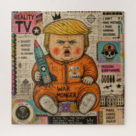 Lustiger Kleinkind-Präsident-Collage Puzzle