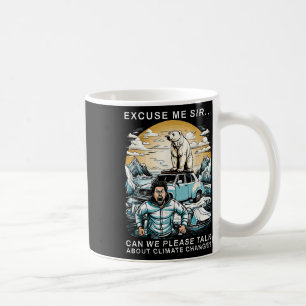 Lustiger Klimawandel Eisbär Umweltschutz Kaffeetasse