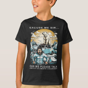 Lustiger Klimawandel Eisbär Umweltschutz T-Shirt