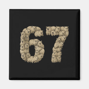 Lustiger Klippschliefer Awawa 6 7 Meme Six Seven L Magnet