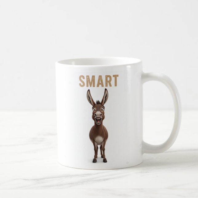 Lustiger Kluger Esel Becher Kaffeetasse (Rechts)