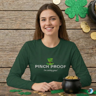 Lustiger Kniff Beweis Ich Trage Grün St. Patrick's T-Shirt