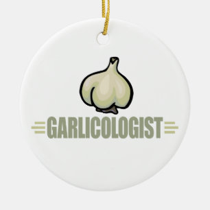 Lustiger Knoblauch Keramik Ornament