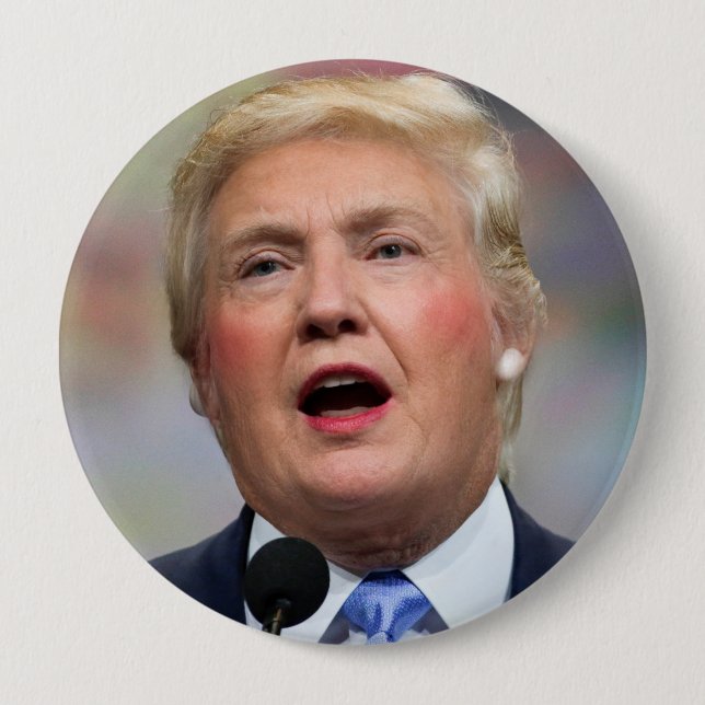 Lustiger Knopf Parodie-Donald Clinton Button (Vorderseite)