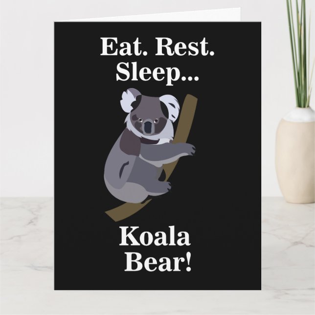 Lustiger Koala-Bär Karte (Vorderseite)