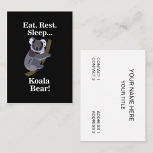 Lustiger Koala-Bär Visitenkarte