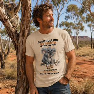 Lustiger Koala, der seinen Mund kontrolliert T-Shirt