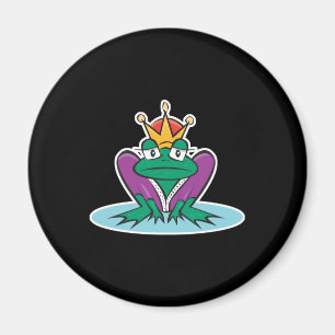 lustiger König Frosch Magnet