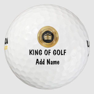 Lustiger König Of Golf Golfball