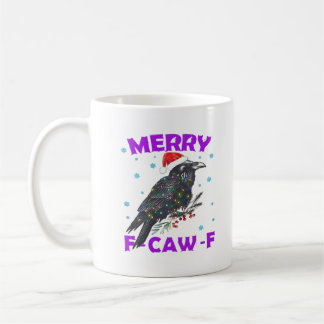 Lustiger Krähen-Weihnachtsklassiker im Vintage-Sti Kaffeetasse