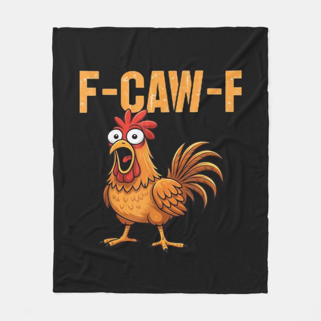 Lustiger Krähenhumor Gothic F-Caw-F Fleecedecke (Vorderseite)