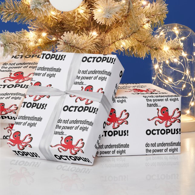 Lustiger Krake  Geschenkpapier (Feiertage)