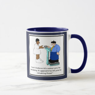 Lustiger Krankenpfleger Becher - Gewicht Comic Tasse