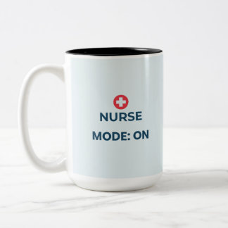 Lustiger Krankenpfleger-Design mit aktiviertem Pfl Zweifarbige Tasse