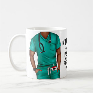 Lustiger Krankenpfleger in Ausbildung Personalisie Kaffeetasse