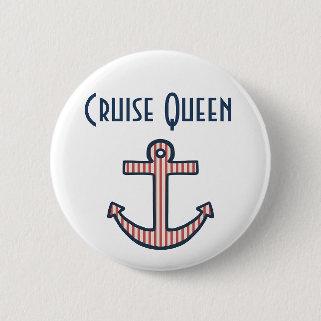 Lustiger Kreuzfahrt-Button-Scherzgeschenk Button (Vorderseite)