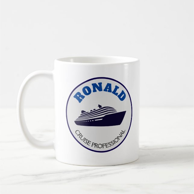Lustiger Kreuzfahrt-Profi   Kaffeetasse (Links)