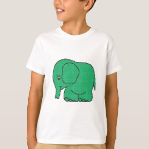Lustiger Kreuzstichgrünelefant T-Shirt