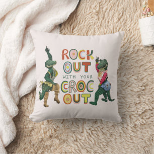 Lustiger Krokodil-Wortwitz: Rock Out With Your Cro Kissen