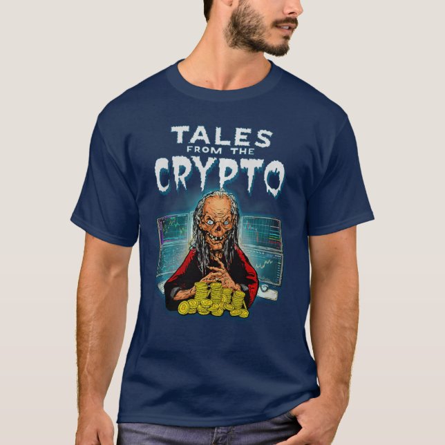 Lustiger Kryptowährungs-Miner-Comic BTC co T-Shirt (Vorderseite)