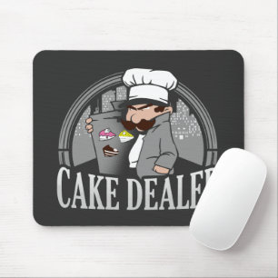 Lustiger Kuchenverkäufer-Witziger Besitzer einer B Mousepad